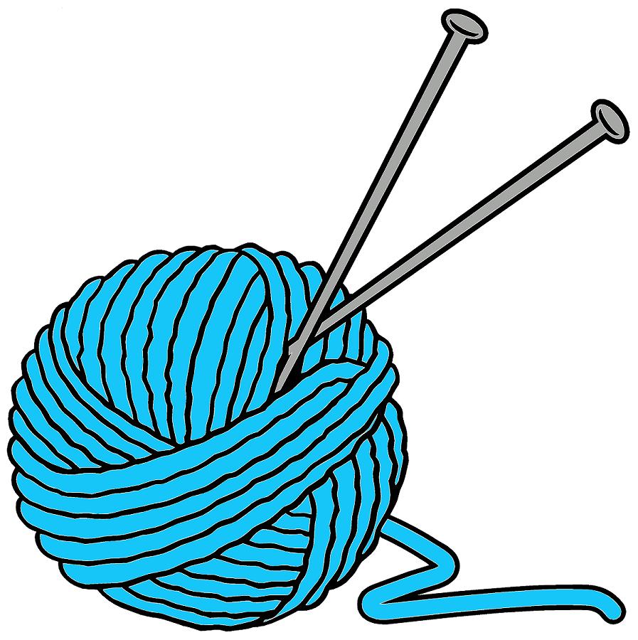 knitting blue