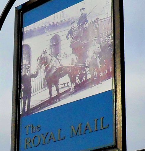 royal mail pub sign