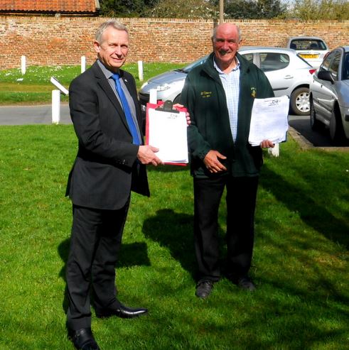 cllr john dennis and mike bryan