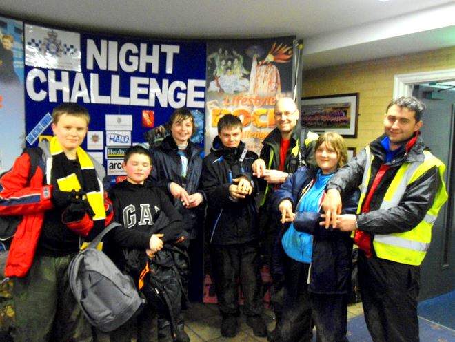 humber night challenge 2013 hedon youth group members ash cresswell dominic bocchino porter lee darby josh vickers and bethan mason