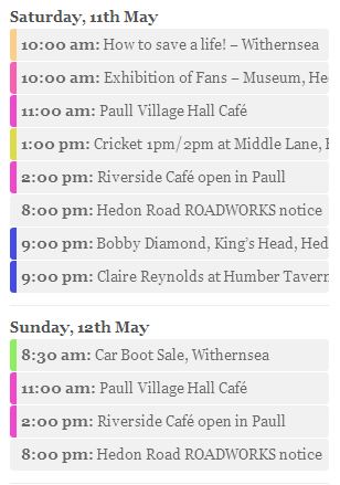 may events listing snip