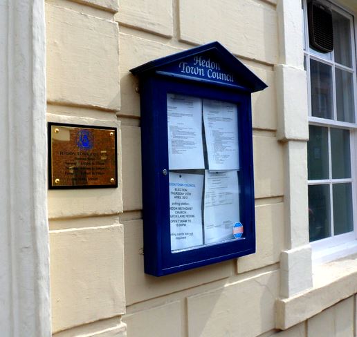 town hall noticeboard