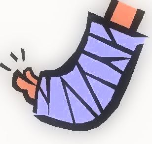 bandaged foot