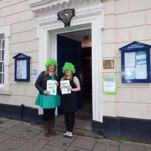 naomi and amy outside town hall