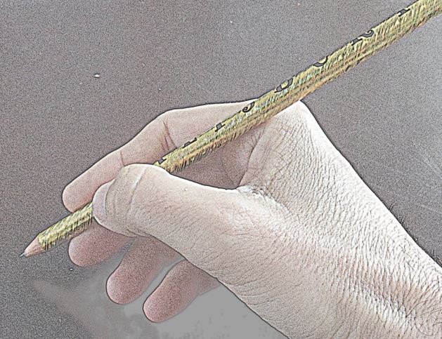 write pencil hand