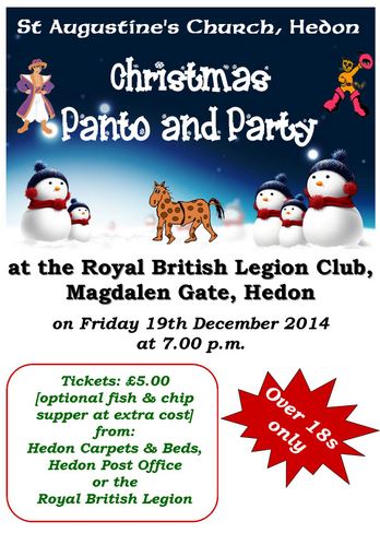 church and rbl panto poster