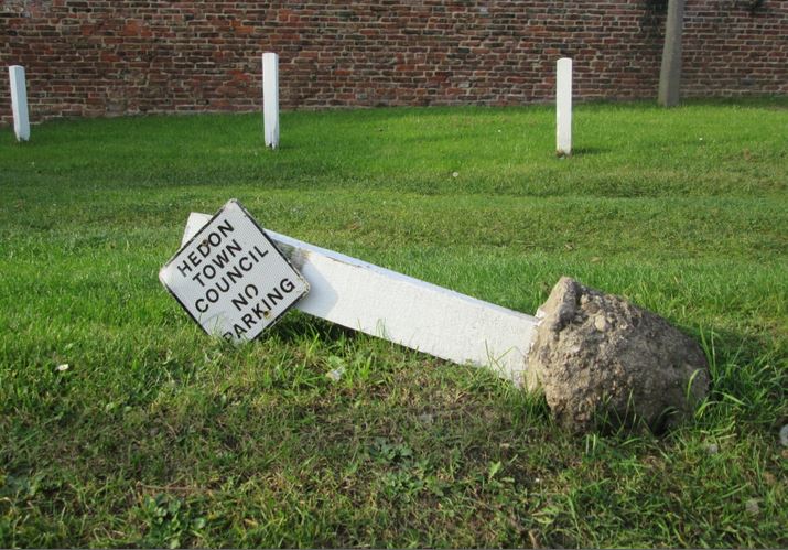 knocked over