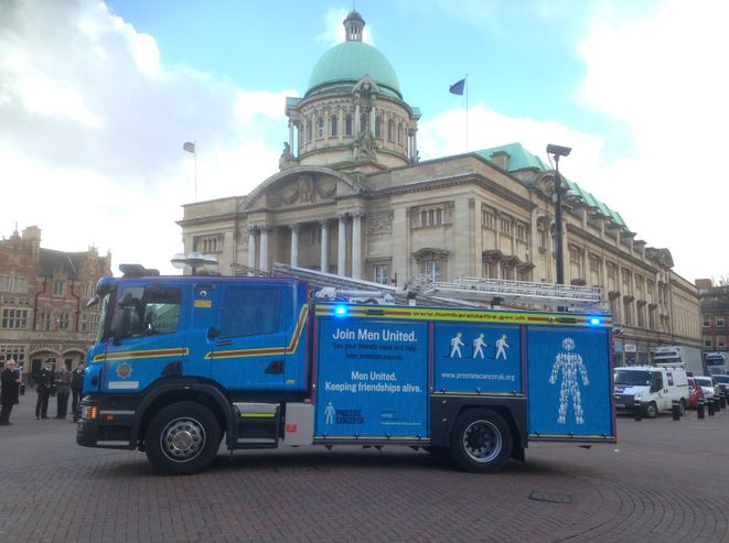 blue engine at hull city hall
