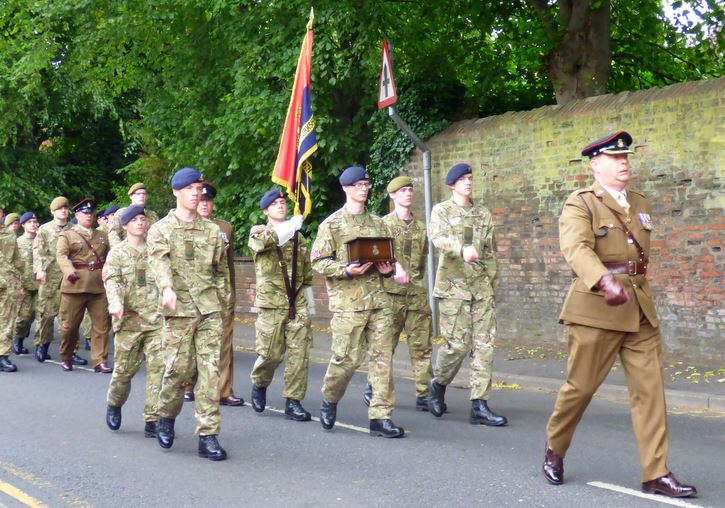 on parade