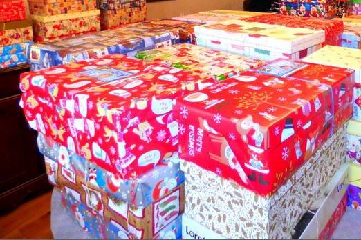 christmas shoeboxes