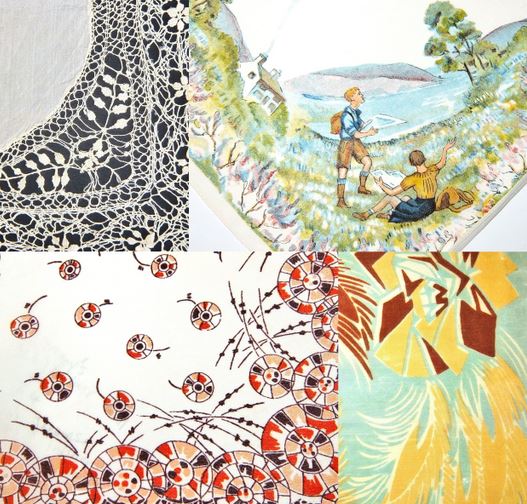collage of hankies