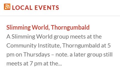events list header sample