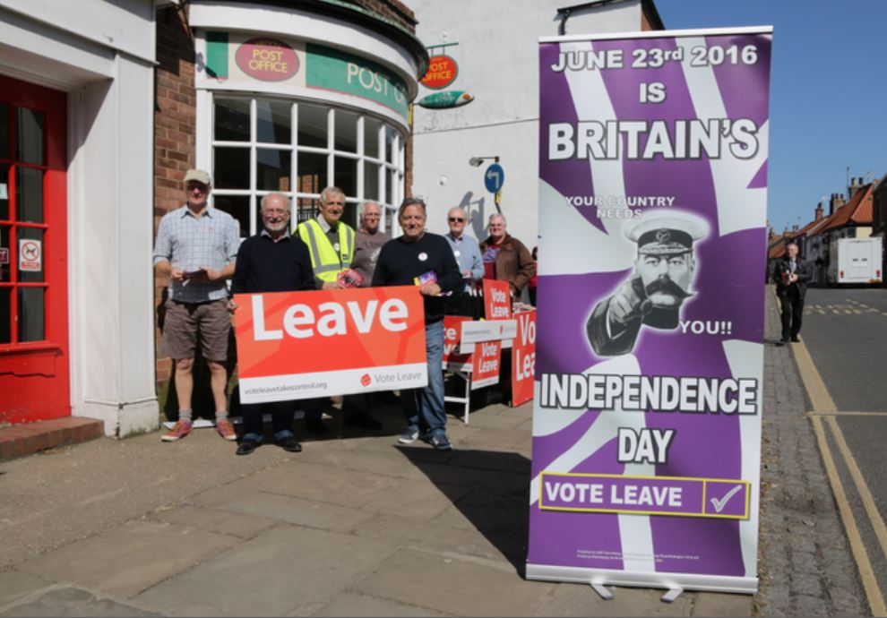 vote leave campaigners in hedon