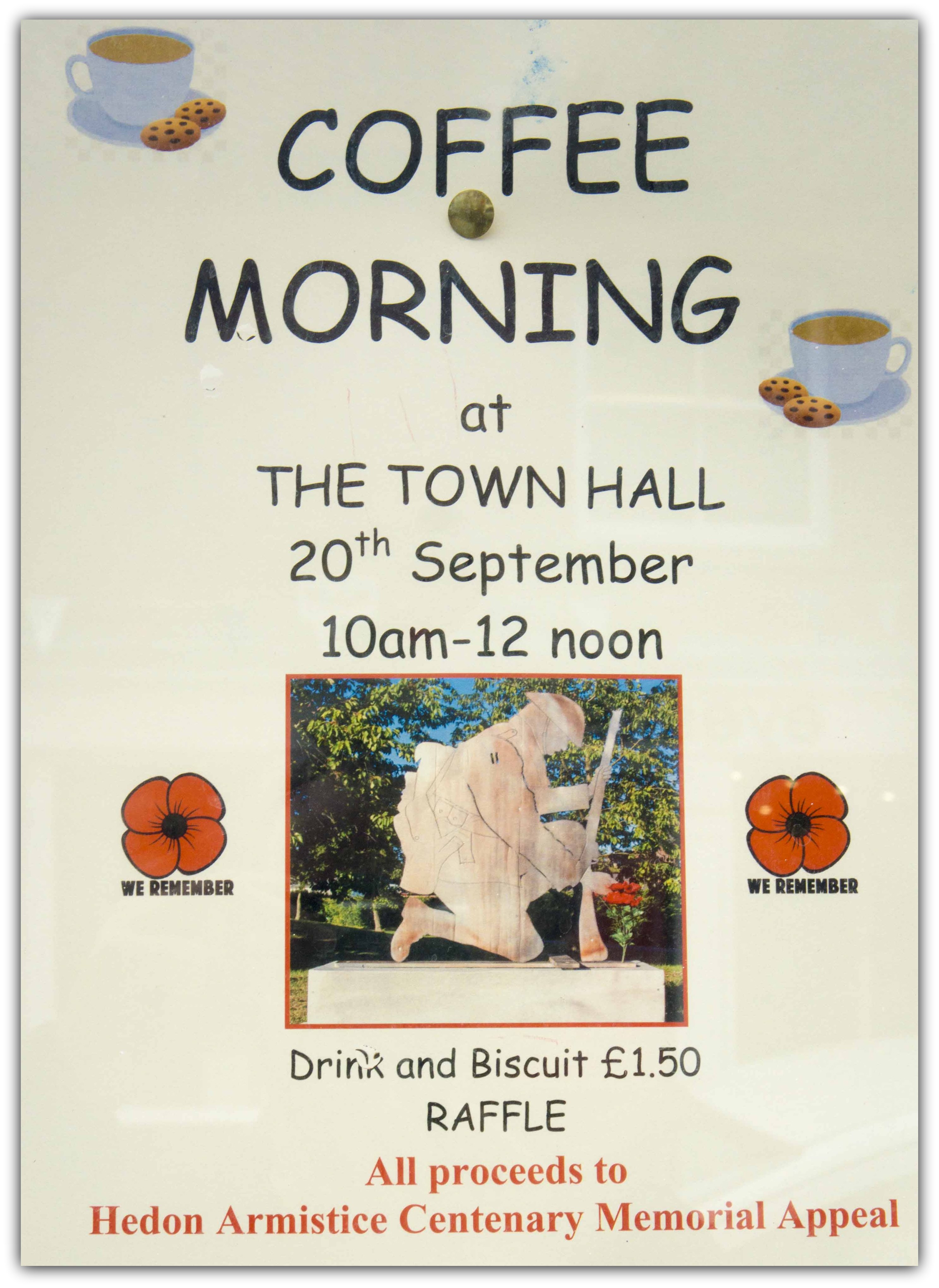 coffee morning war memorial temp