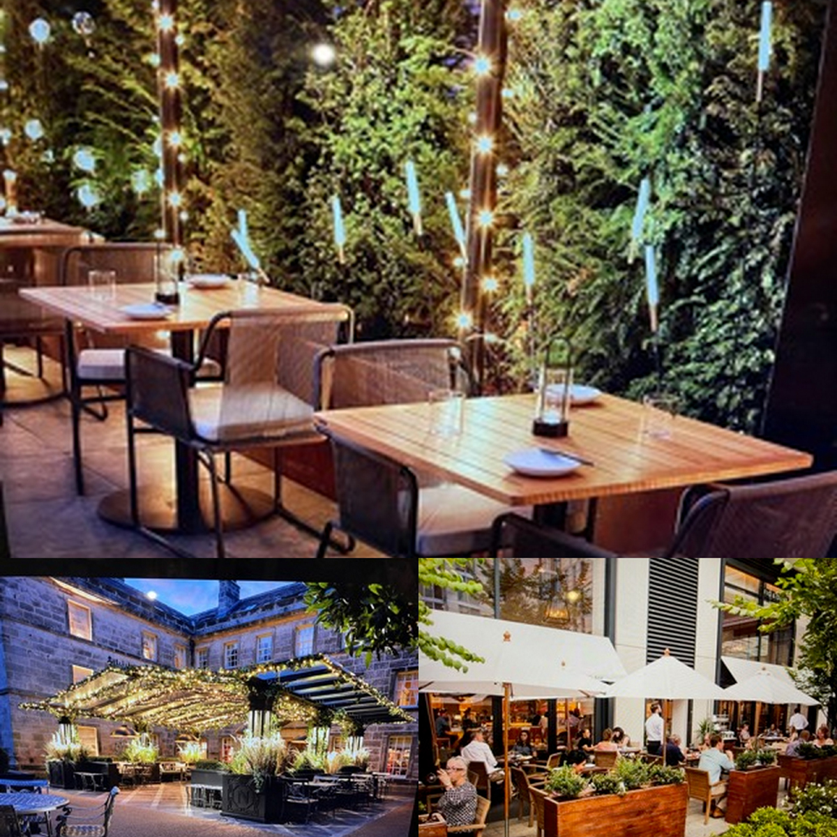 Outdoor seating set ups
