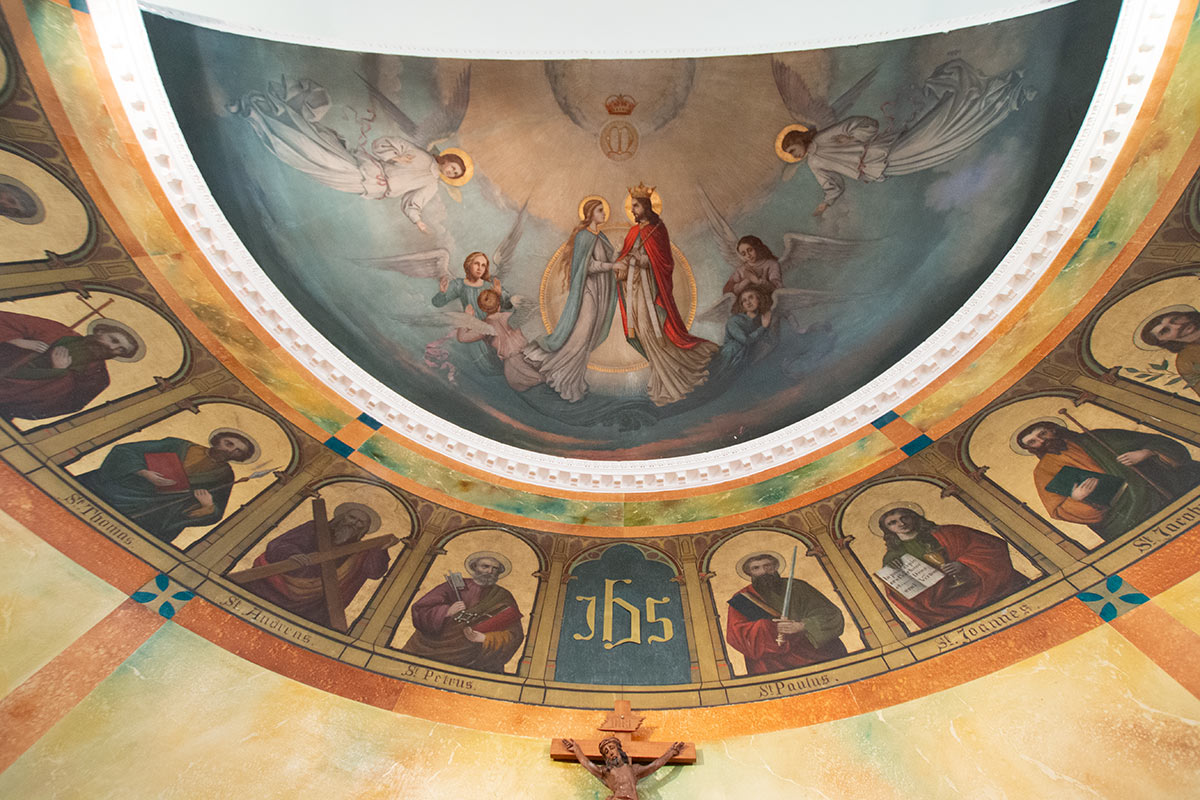 Ceiling painting fresco Hedon Catholic Church web 1