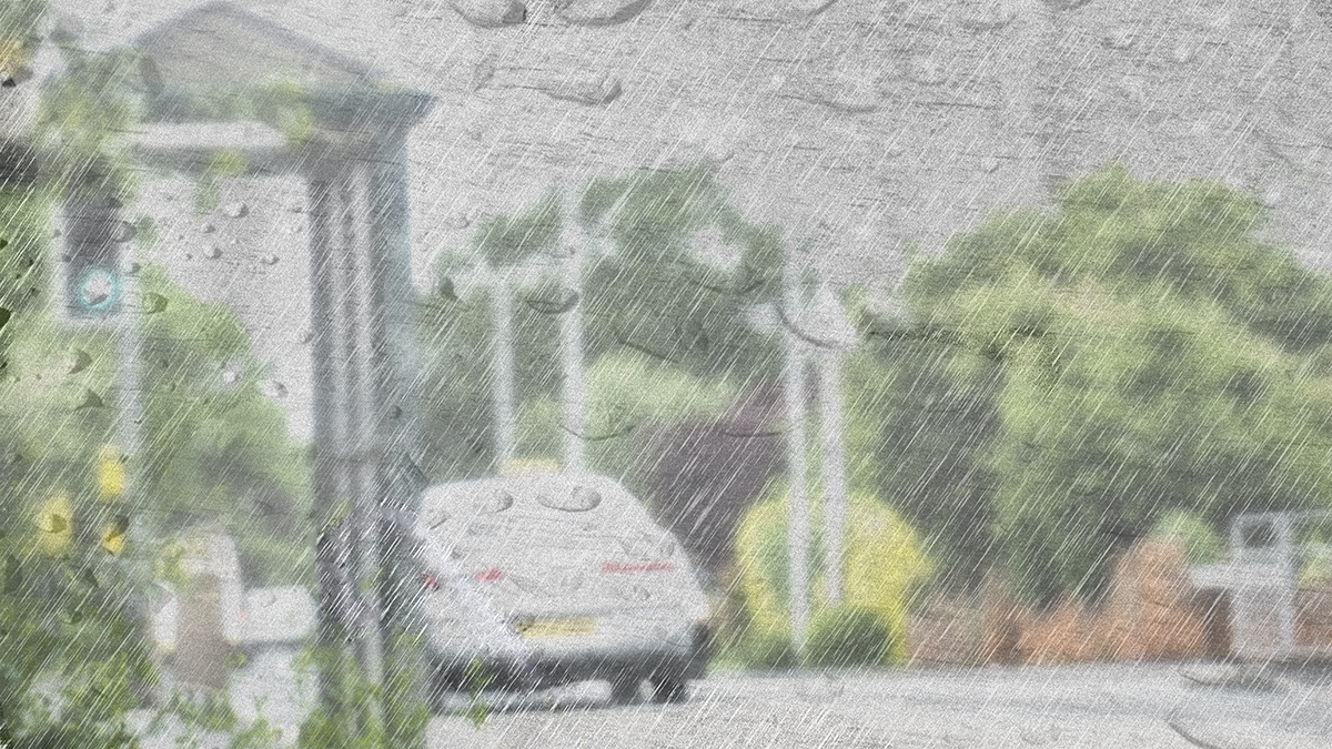 Bus Stop in rain