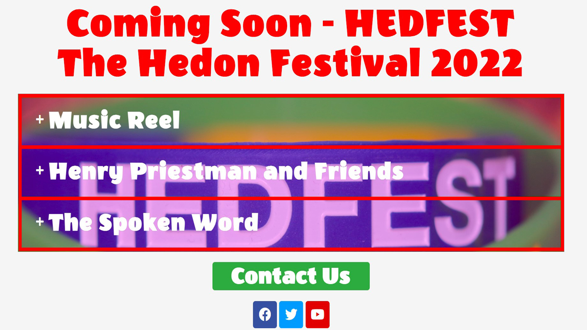 Hedfest web page header
