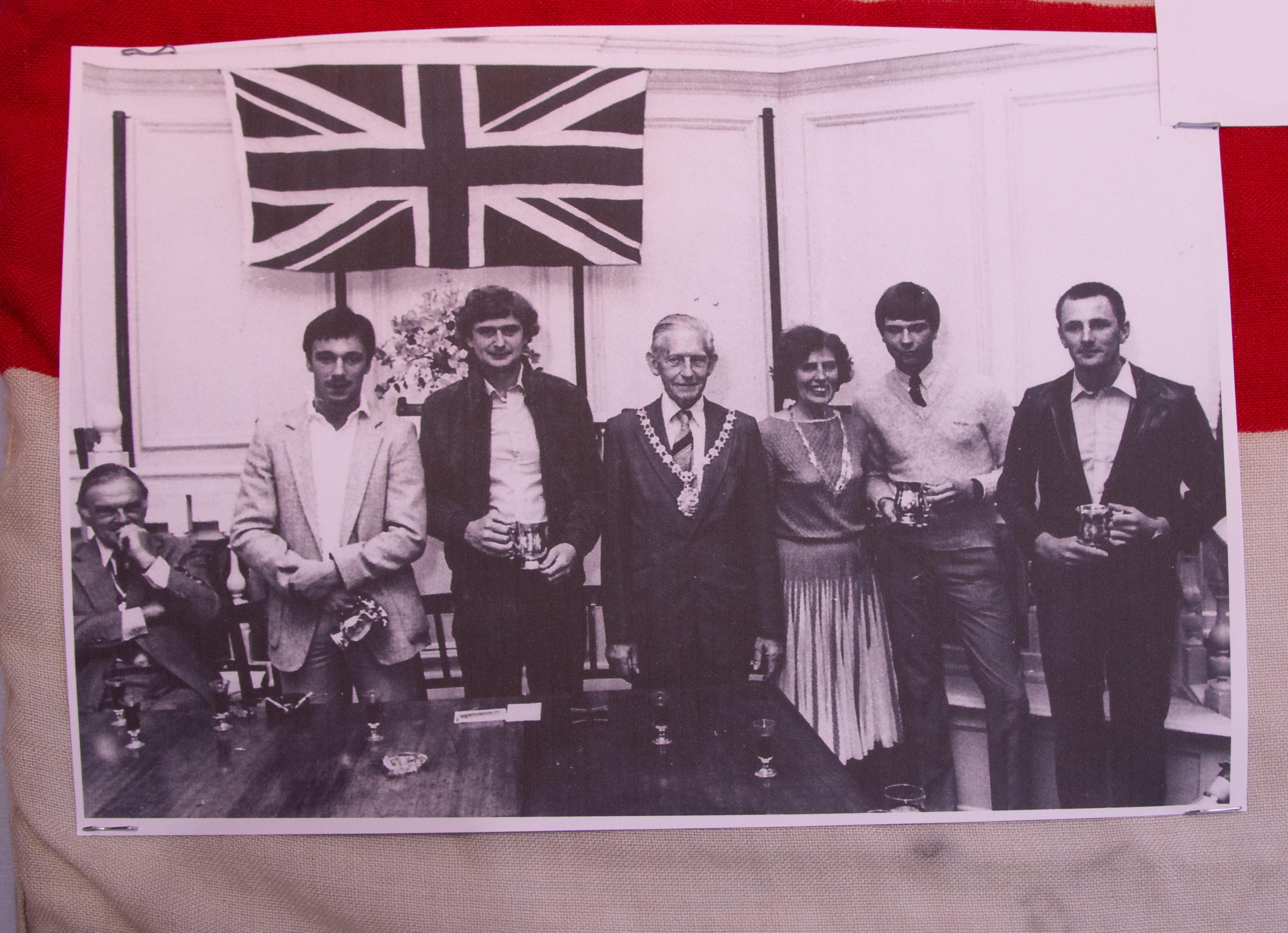Hedon Falklands photo tankards presentation October 1982