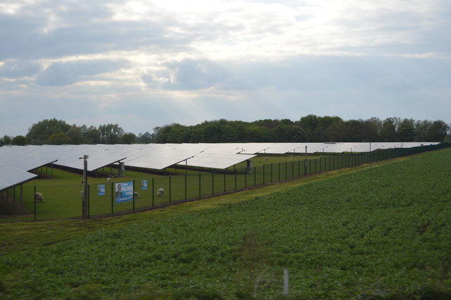 Solar farm stock image