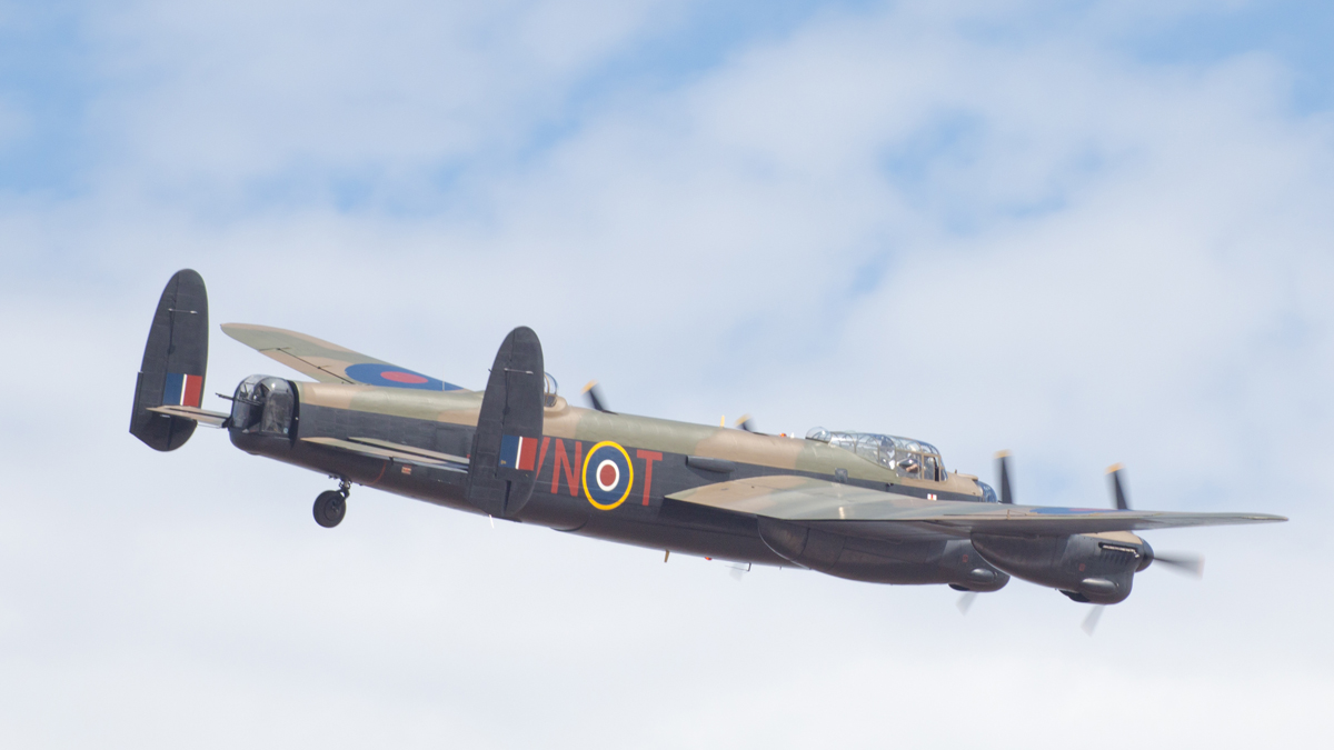 Lancaster bmber over Withernsea