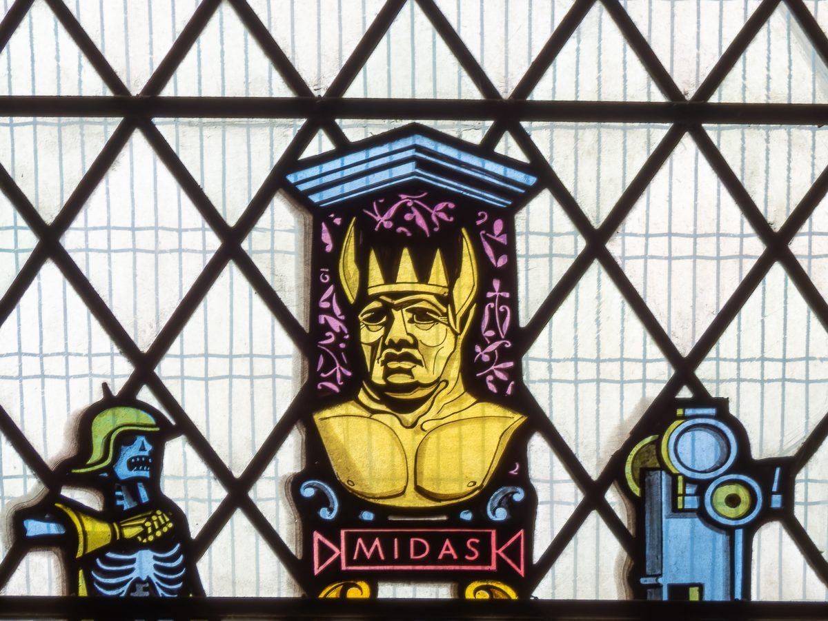 Stained glass King Midas e1691910035312