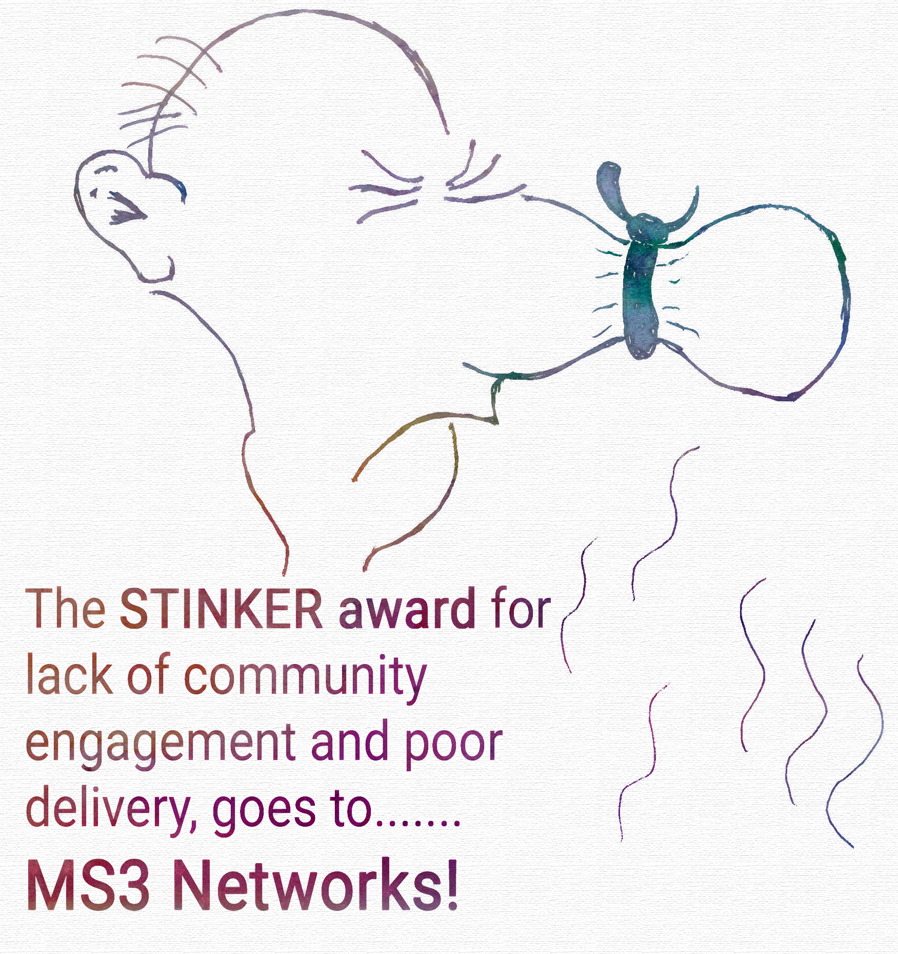 MS3 Stinker Award cartoon