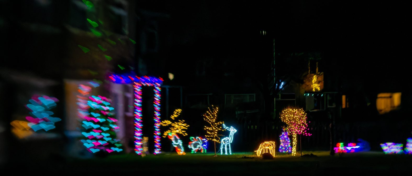 Love Christmas Lights panorama effect