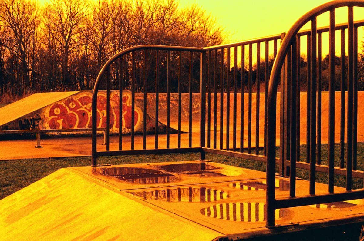 Skate Park reflection red