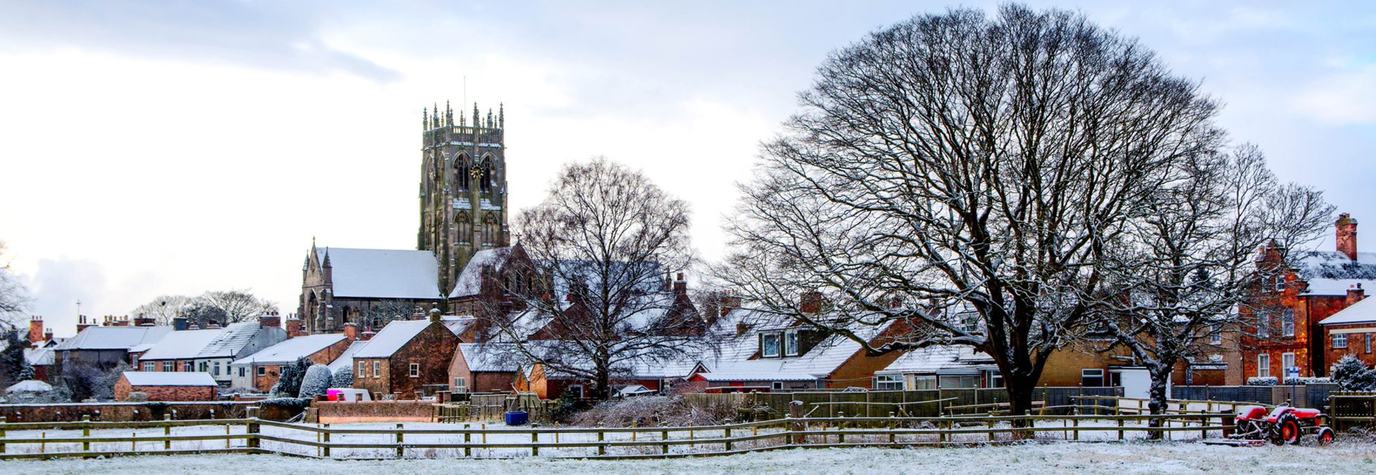 St Augustines church in snow panorama limited edition print