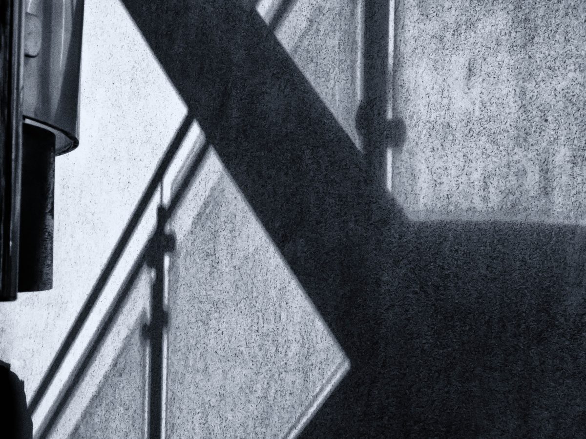 Shadows behind the Village Hall Stairs