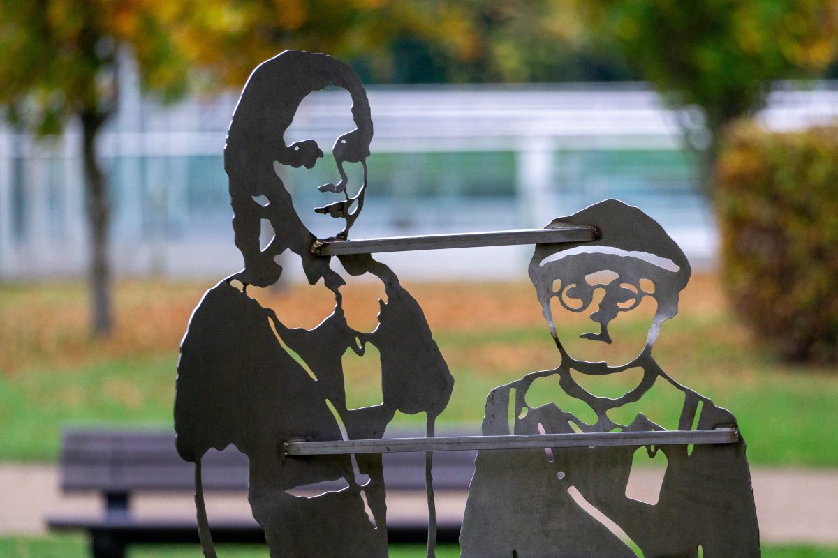 Public Art Figures East Park black evacuees